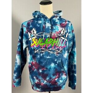 Sugarhill Garden Pink Ice Specialty Hoodie Blue Tie Dye Streetwear Men's Medium